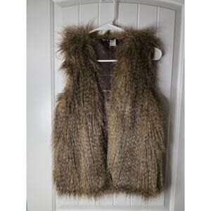 DIVIDED by H&M Imitation FUR VEST Brown Women’s size 4